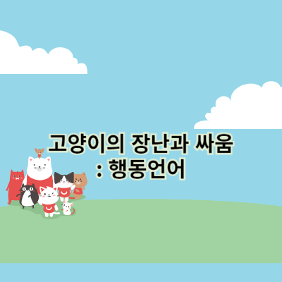 고양이의 장난과 싸움: 행동언어