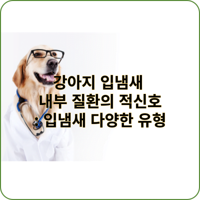 강아지 입냄새 내부 질환의 적신호: 다양한 유형